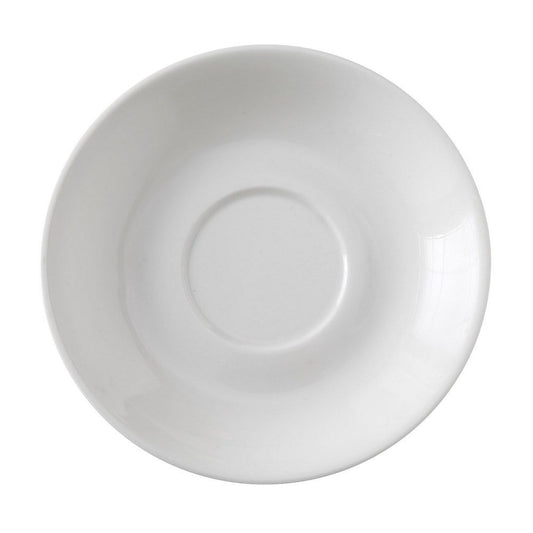 Yanco Saucer PS-2 is designed to complement the PS-1 tall cup, creating a refined and convenient tea or coffee serving experience. With a 5.625-inch diameter, this saucer provides ample space for stability while enhancing presentation. Made from durable porcelain, it is resistant to scratches and chips, ensuring long-lasting use in busy establishments. 