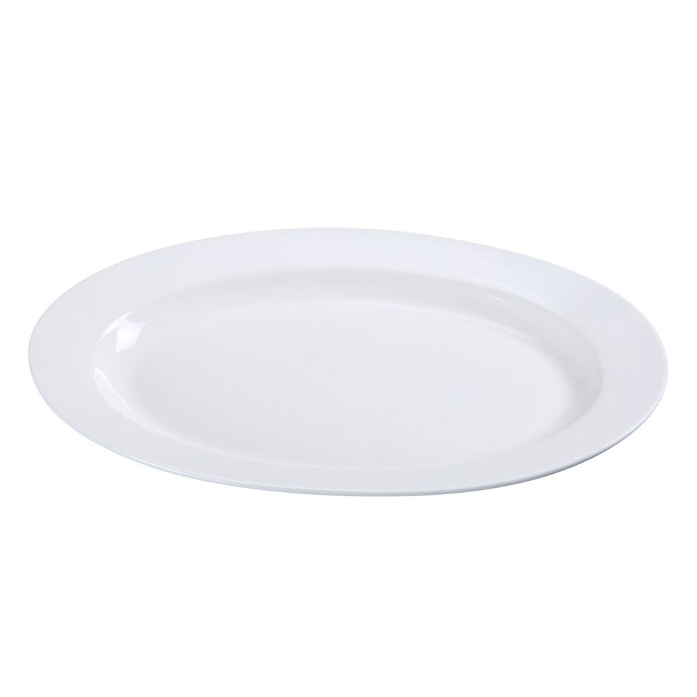 Yanco Platter PS-41 is designed for presenting large entrées and assorted dishes in style. Its elegant design, wide rim, and durable porcelain construction make it a must-have for catering businesses, buffet bars, and restaurants. Scratch and chip-resistant, this platter withstands daily use while maintaining its pristine appearance. The classic white color enhances the visual appeal of any dish, focusing attention on your culinary creations. 