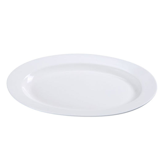 Yanco Platter PS-41 is designed for presenting large entrées and assorted dishes in style. Its elegant design, wide rim, and durable porcelain construction make it a must-have for catering businesses, buffet bars, and restaurants. Scratch and chip-resistant, this platter withstands daily use while maintaining its pristine appearance. The classic white color enhances the visual appeal of any dish, focusing attention on your culinary creations. 