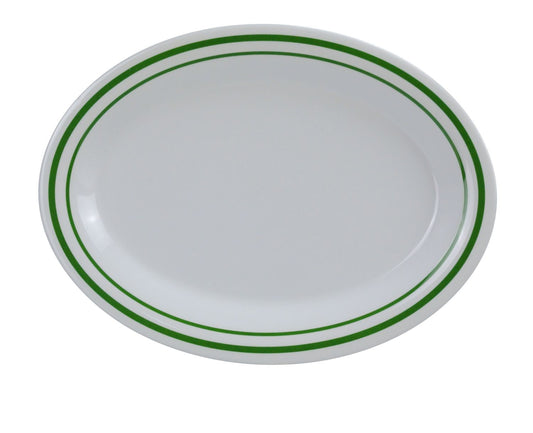 Yanco Oval Platter PT-211 is a perfect solution for your food-serving establishment. Performed in stylish white color, it can be used for serving turkey, vegetables, cold cuts or Asian appetizers. Manufactured from durable and reliable melamine, this dinnerware is popular for being unbreakable and affordable at the same time. Thanks to the stylish Pine Tree collection, these platters will perfectly fit any establishment design. They will always look nice in your cafe, restaurant or catering events.