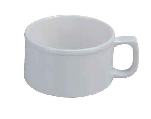 Yanco Soup Mug PT-9016 is a perfect addition to your melamine tableware collection. You can serve creamy soup, portions of salad, side dishes and more in these white cups. The cup is made from long-lasting, high-quality and reliable melamine material, that makes cups look like they are ceramics. These 8 Oz cups will perfectly fit any establishment. Cups have a smooth surface and a wide rim that subtly emphasize their design. They are heavy-weight, NSF-approved, break-resistant, BPA free, and dishwasher.