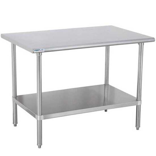 Prepline 36" x 60" stainless steel worktable with undershelf, ideal for efficient food preparation in commercial kitchens.