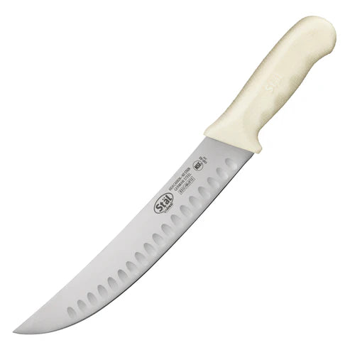 Winco KWP-93, 9-1/2" White PP Hdl Hollow Ground Cimeter Knife, EA