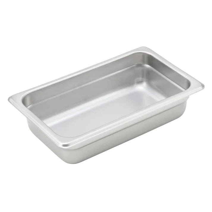 Steam Pan fits snugly on a steam table while its flattened edge prevents steam from escaping around the pan. This model is constructed from durable 22 gauge 18/8 stainless steel. For added convenience, the steam pan can be stacked to save space while its anti-jam design ensures hassle-free separation. This pan is perfect for holding and serving signature casseroles, salads, and more. This model is also NSF listed.