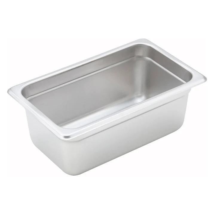 Steam Pan fits snugly on a steam table while its flattened edge prevents steam from escaping around the pan. This model is constructed from durable 22 gauge 18/8 stainless steel. For added convenience, the steam pan can be stacked to save space while its anti-jam design ensures hassle-free separation. This pan is perfect for holding and serving signature casseroles, salads, and more. This model is also NSF listed.