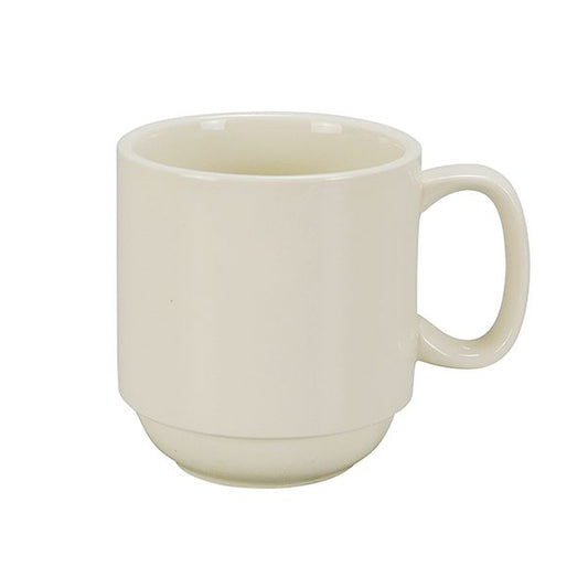 Yanco Prime Mug Stackable RE-12-P is a high-quality porcelain drinkware piece designed for commercial and home use. Featuring a 12-ounce capacity, this mug is perfect for serving coffee, tea, hot chocolate, and more. Its stackable design makes storage convenient, ideal for busy cafes, restaurants, and catered events. The classic American white color complements any table setting, while its durable porcelain construction ensures long-lasting performance.