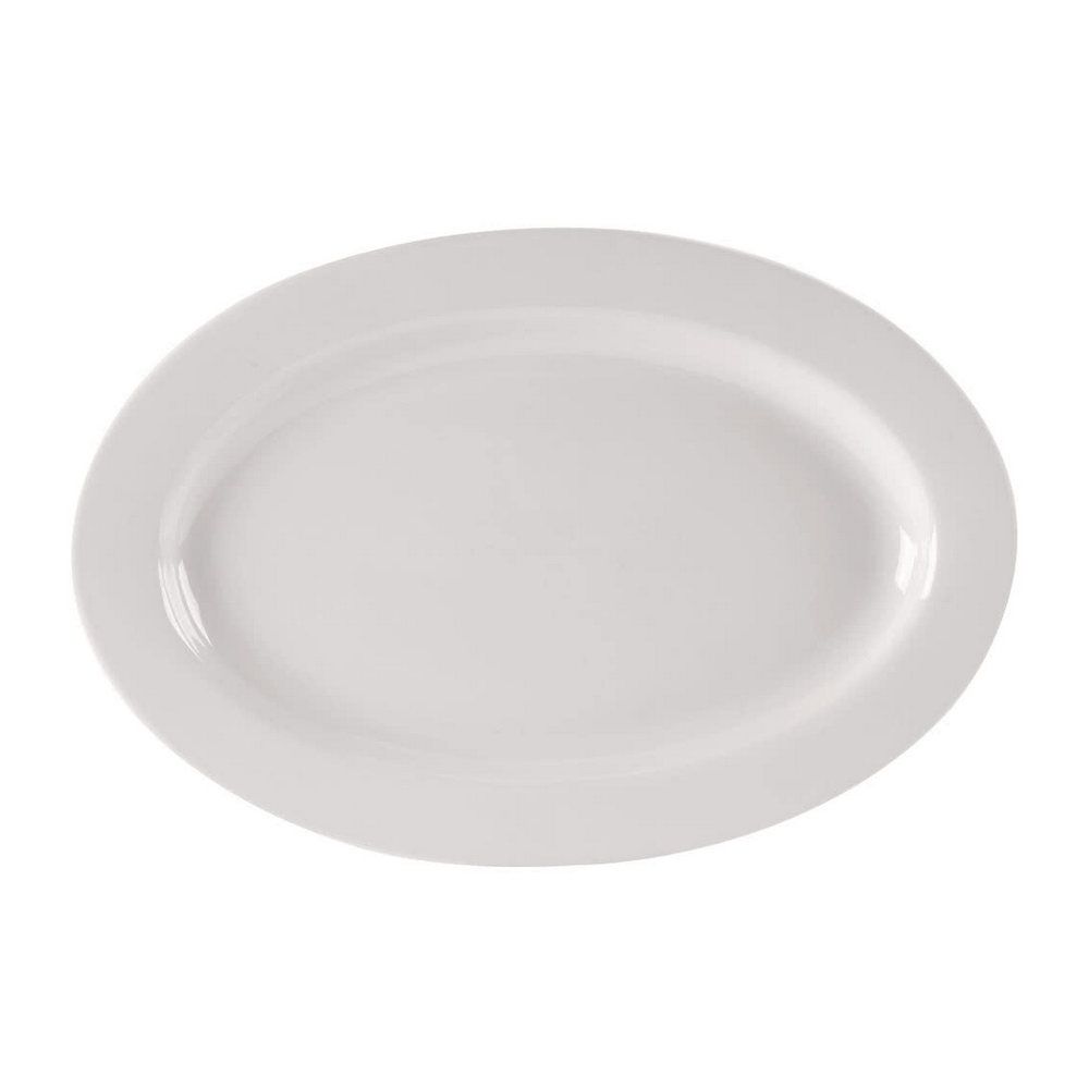 Yanco Platter RE-12 is a durable and elegant choice for any dining establishment. With a 10.375x7.25-inch size, this medium platter is ideal for serving main course meals, assorted platters, and sharing dishes. Made from high-quality porcelain, it is resistant to scratches and chips, ensuring long-lasting use. The classic American white color enhances food presentation, making it suitable for both modern and traditional table settings in restaurants, hotels, and catered events.