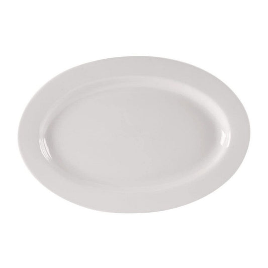Yanco Platter RE-12 is a durable and elegant choice for any dining establishment. With a 10.375x7.25-inch size, this medium platter is ideal for serving main course meals, assorted platters, and sharing dishes. Made from high-quality porcelain, it is resistant to scratches and chips, ensuring long-lasting use. The classic American white color enhances food presentation, making it suitable for both modern and traditional table settings in restaurants, hotels, and catered events.
