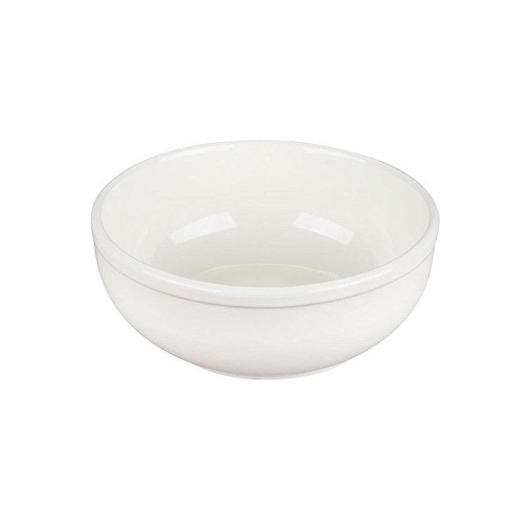 Yanco Nappie RE-18 is a versatile and elegant bowl, ideal for serving soups, salads, and side dishes. Featuring a 15-ounce capacity, this durable porcelain bowl is designed to withstand the demands of busy food establishments while maintaining a stylish presentation. Its classic American white color and smooth, rounded shape complement any table setting, making it perfect for restaurants, hotels, and catering services.