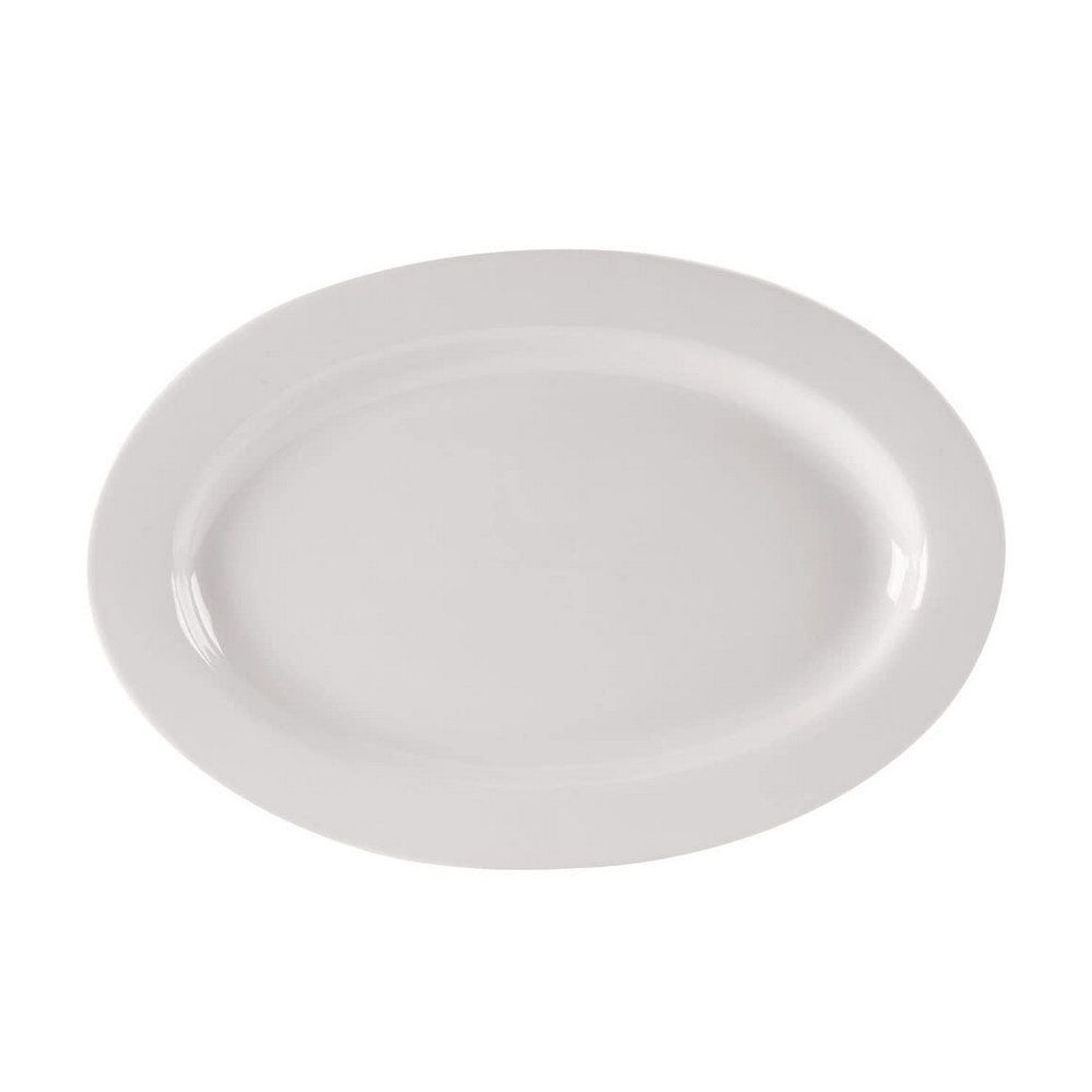 Yanco Platter RE-19 is a durable and stylish addition to any professional dining setup. Measuring 13.5x9.5 inches, this large platter is ideal for serving shared meals, appetizers, and assorted platters. Crafted from high-quality porcelain, it withstands daily use and extreme temperatures while maintaining its elegant appearance. 