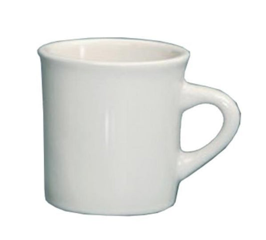 Yanco Mug RE-38 is a durable and stylish choice for serving coffee, tea, and other hot beverages. With an 8-ounce capacity, it is perfect for both casual and upscale dining settings. Crafted from high-quality porcelain, this mug withstands daily use while maintaining its polished, American white finish. The rounded handle provides a comfortable grip, making it an ideal choice for restaurants, cafes, and hospitality establishments.