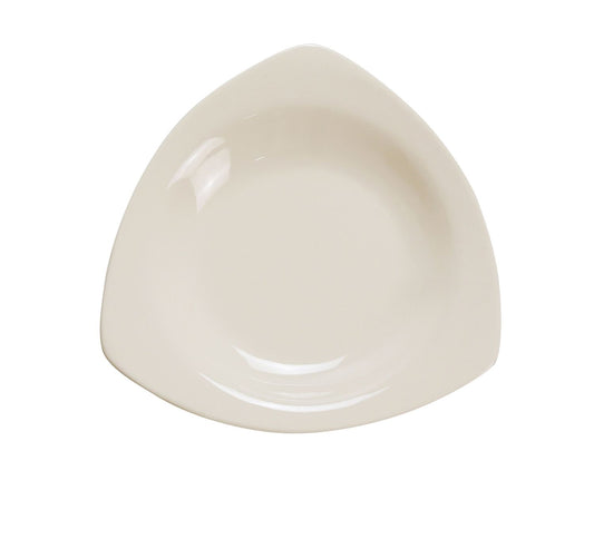 Yanco Triangle Pasta Bowl RE-410 adds a modern touch to any dining setting. With its unique triangular shape and 22-ounce capacity, this bowl is perfect for serving pasta, soups, and salads. Crafted from high-quality porcelain with a smooth glaze finish, it offers excellent durability and resistance to mechanical damage and temperature changes. Ideal for fine-dining restaurants, catered events, hotels, and upscale dining establishments.