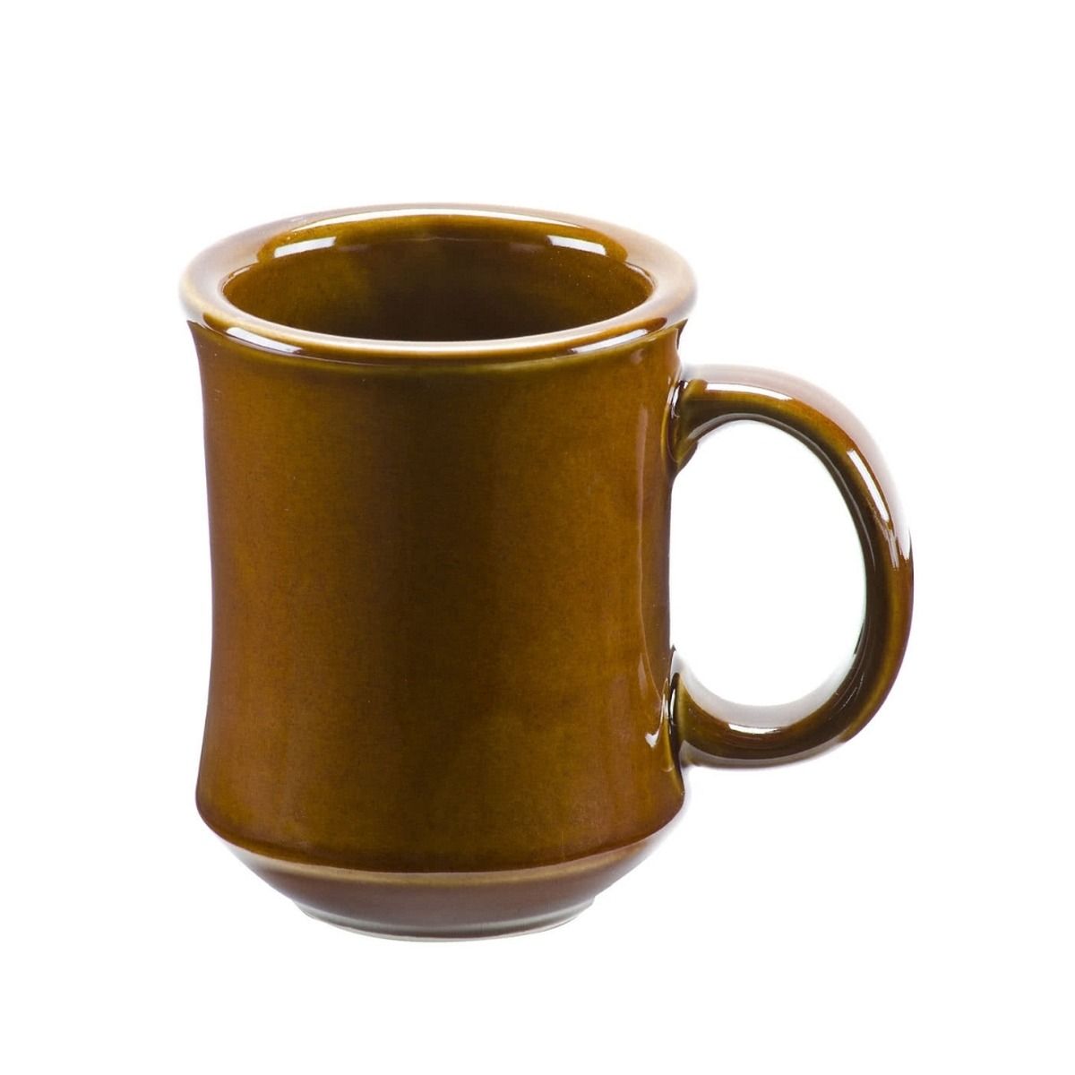 Yanco Provo Mug Caramel RE-7-PC brings warmth and elegance to your coffee and tea service. Featuring a rich caramel hue, this 7-ounce mug highlights the deep tones of your hot beverages while adding a sophisticated touch to any dining setting. Crafted from durable, scratch-resistant porcelain, it is designed to withstand heavy use in cafes, restaurants, and other high-volume establishments. Its unique center-narrowed shape, rolled edges, and wide handle provide both style and comfort.