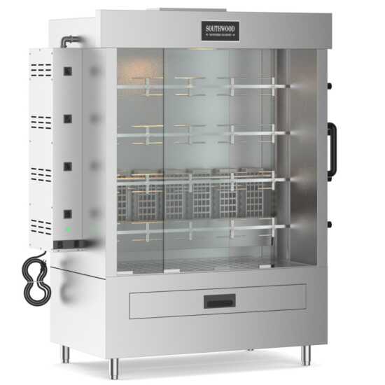 Southwood RG4-NG commercial rotisserie oven machine, designed for cooking 20 chickens using natural gas, perfect for high-volume roasting in restaurants and catering operations.