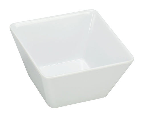 Yanco Square Bowl RM-404 is a durable and stylish choice for serving soups, guacamole, rice, and appetizers. Crafted from high-quality melamine, this 10 oz square bowl offers the elegant look of ceramic while being lightweight and shatter-resistant. Part of the Rome collection, its sleek white design complements various dining settings, making it ideal for restaurants, catering services, and home use. 