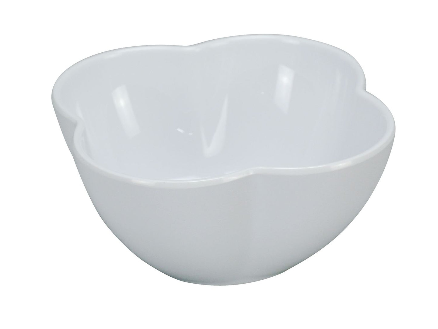 Yanco Quatrefoil Shape Salad Bowl RM-406 is a stylish and durable serving option, perfect for restaurants, catering services, and home dining. Crafted from high-quality melamine, this 16 oz round bowl features an elegant quatrefoil shape that mimics the look of ceramic while offering lightweight durability and shatter resistance. Designed as part of the Rome collection, its sleek white finish enhances any table setting, making it ideal for serving soups, guacamole, rice, and appetizers. 