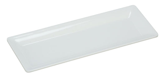 Yanco Rectangular Plate RM-4308 is a stylish and durable serving option, ideal for restaurants, catering services, and hospitality venues. Measuring 9.25" x 3.5", this plate is perfect for serving salads, side dishes, appetizers, and hot meals. Crafted from high-quality melamine, it mimics the look of ceramic while offering superior durability, making it resistant to chips, stains, and breakage.