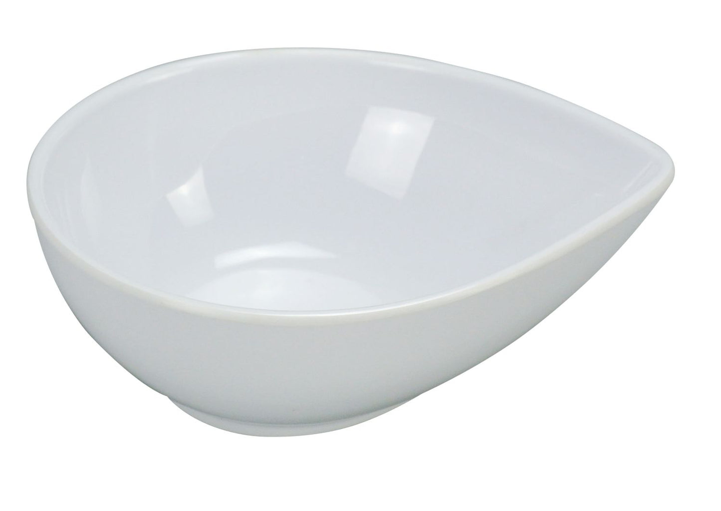 Yanco Waterdrop Shape Dish RM-706 is a durable and stylish serving option, perfect for restaurants, catering services, and hospitality venues. Measuring 5.75" x 4.5" x 2", this uniquely designed waterdrop-shaped dish is ideal for serving dips, sauces, and small appetizers. Made from high-quality melamine, it mimics the look of ceramic while offering lightweight durability and shatter resistance. Designed as part of the Rome collection, its sleek white finish enhances any dining presentation. 