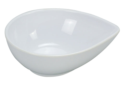 Yanco Waterdrop Shape Dish RM-706 is a durable and stylish serving option, perfect for restaurants, catering services, and hospitality venues. Measuring 5.75" x 4.5" x 2", this uniquely designed waterdrop-shaped dish is ideal for serving dips, sauces, and small appetizers. Made from high-quality melamine, it mimics the look of ceramic while offering lightweight durability and shatter resistance. Designed as part of the Rome collection, its sleek white finish enhances any dining presentation. 