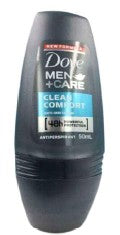 Dove Men+Care Roll-On Antiperspirant – Clean Comfort 50ml, long-lasting sweat & odor protection, gentle on skin.