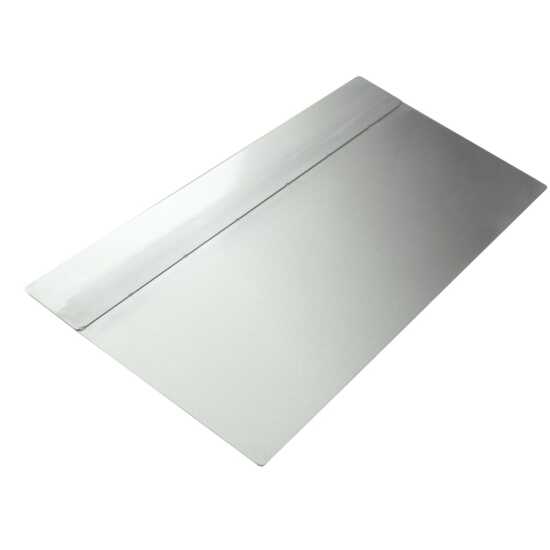 The Prepline PRSG-18 stainless steel sink end splash guard fits compartment sinks with 18" width bowls, preventing water splashes and maintaining a clean, hygienic environment in busy commercial kitchens.