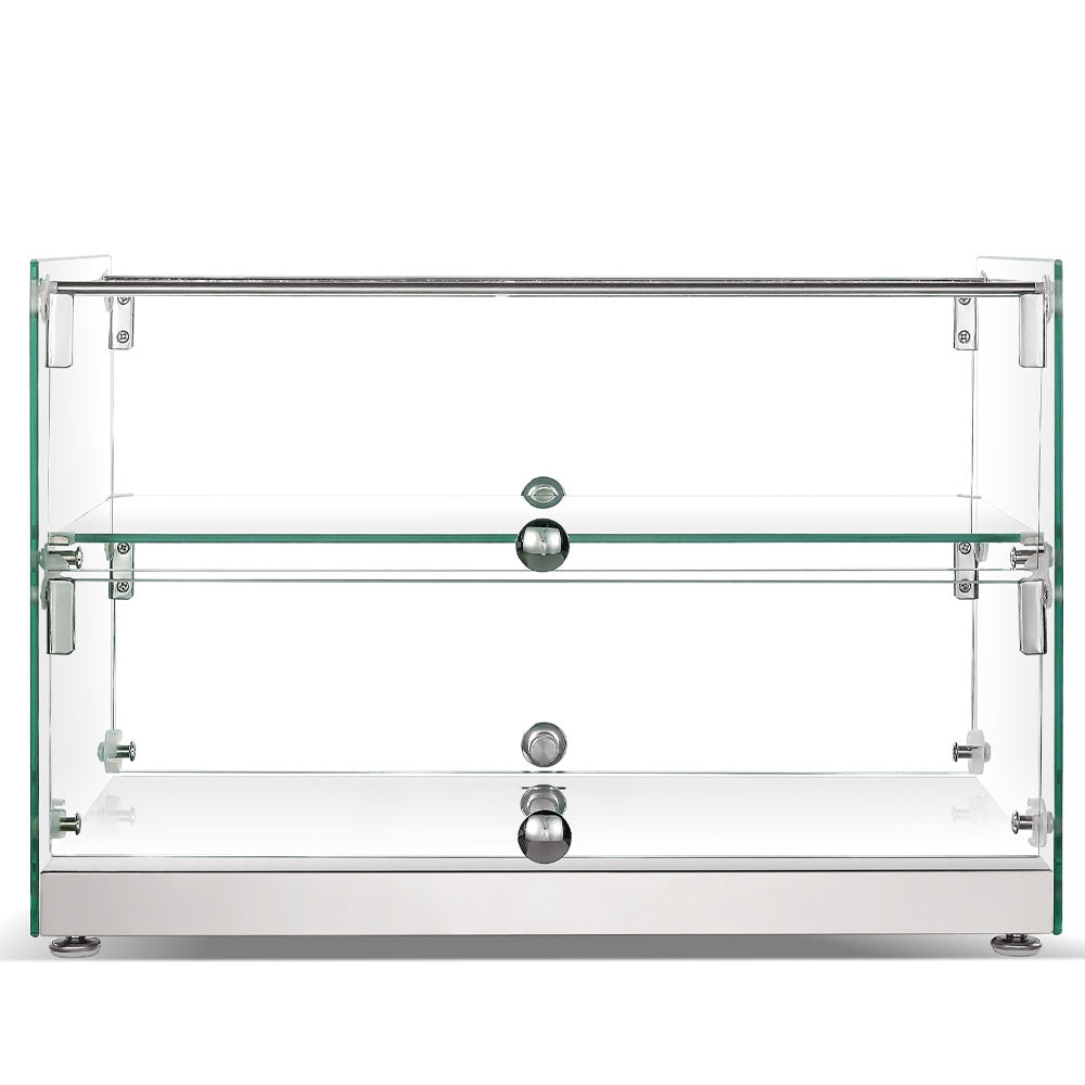 Marchia SA50 22" Dry Glass Countertop Bakery Display Case, Dual Service, perfect for showcasing baked goods and pastries with accessible front and rear doors for convenient customer and staff use.