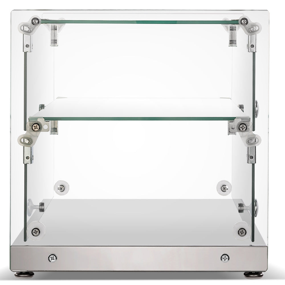 Marchia SA50 22" Dry Glass Countertop Bakery Display Case, Dual Service, perfect for showcasing baked goods and pastries with accessible front and rear doors for convenient customer and staff use.