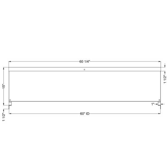 Prepline SG-1560 60" Angled Sneeze Guard for Steam Tables and Salad Bars, designed to protect food from airborne contaminants while ensuring clear visibility. Perfect for buffets and food service applications.