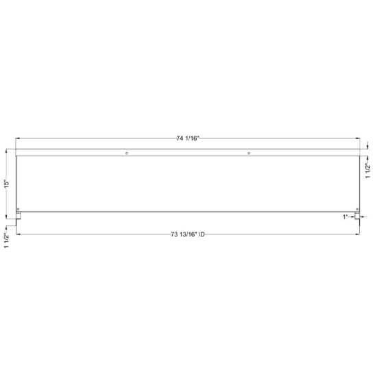 Prepline SG-1574 74" Angled Sneeze Guard for Steam Tables and Salad Bars, designed to provide protection against airborne contaminants while enhancing visibility. Ideal for buffets and food service operations.