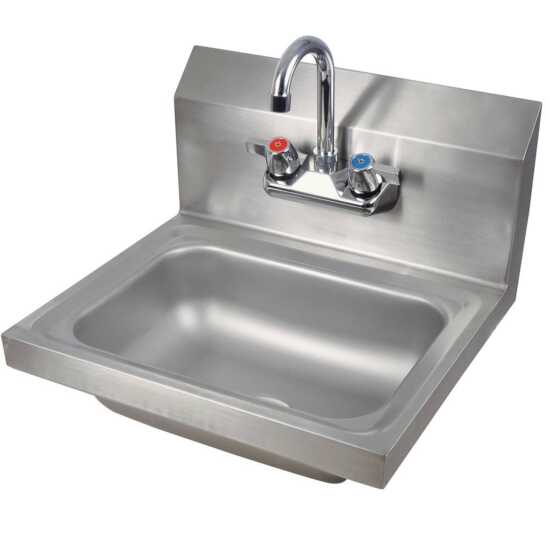 Prepline Hand Sink, Wall Mount with Faucet, NSF