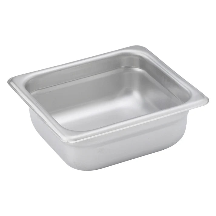 Steam Pan fits snugly on a steam table while its flattened edge prevents steam from escaping around the pan. This model is constructed from durable 22 gauge 18/8 stainless steel. For added convenience, the steam pan can be stacked to save space while its anti-jam design ensures hassle-free separation. This pan is perfect for holding and serving signature casseroles, salads, and more. This model is also NSF listed.