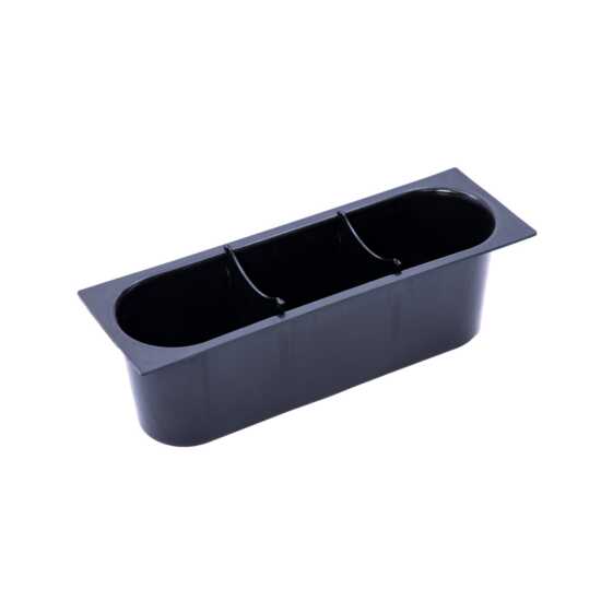 The Prepline 18" x 36" stainless steel underbar ice bin (119 lb. capacity) features a 12" bowl depth, offering ample ice storage and easy access, perfect for enhancing beverage service in commercial bars.