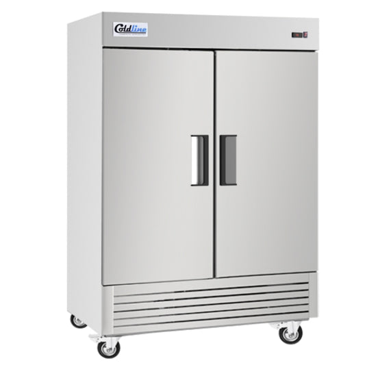 Coldline SL55F 55" Two Solid Door Commercial Reach-In Freezer - Stainless Steel