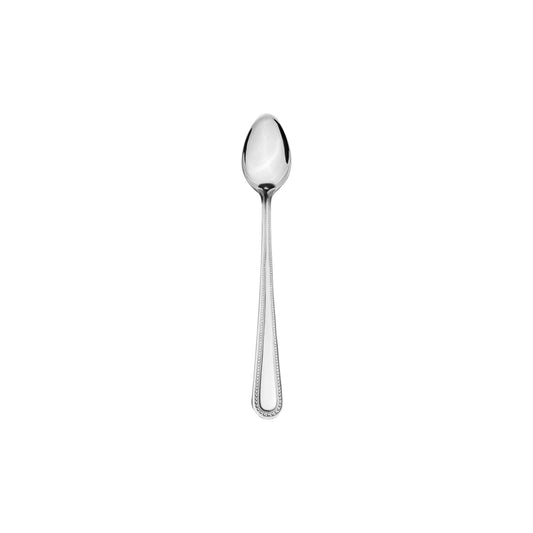 Thunder Group Iced Teaspoon 12/Pcs features a long handle and elegant beaded edge design, making it ideal for stirring tall glasses of iced tea, lemonade, or specialty drinks. Crafted from durable stainless steel, this spoon combines style and functionality for restaurants, hotels, catered events, or everyday dining. Its polished finish ensures lasting shine, and it is dishwasher safe for effortless cleaning.