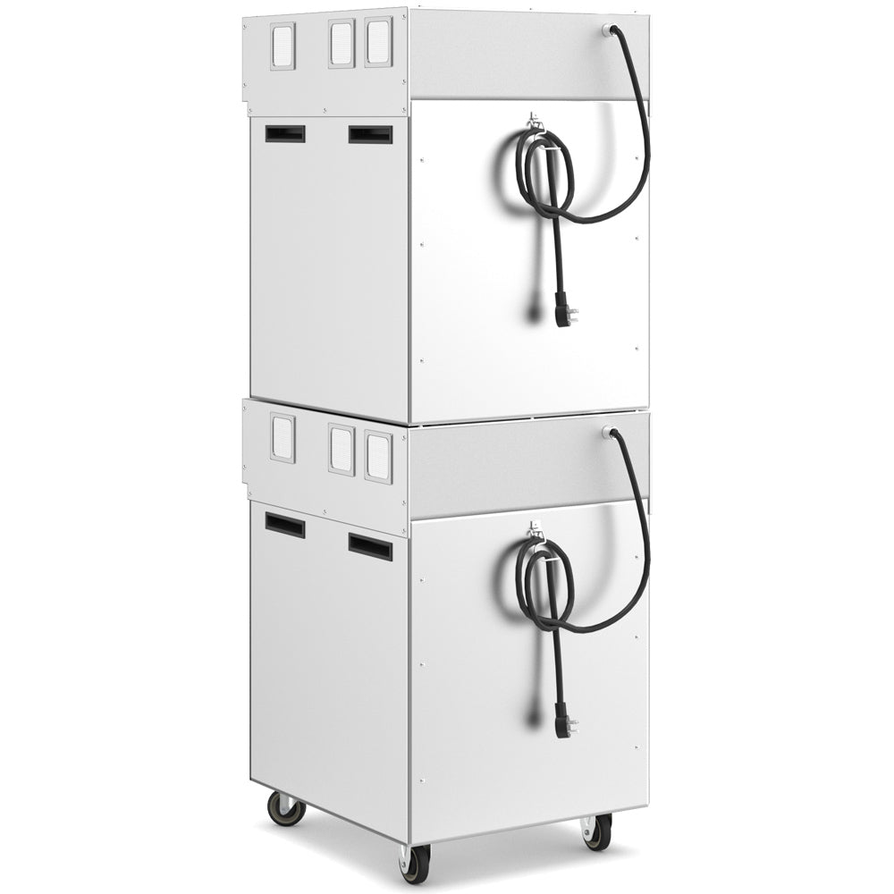 Prepline SLO-2 Double Deck Electric Cook and Hold Oven, perfect for commercial kitchens, offering dual compartments for slow cooking and holding at precise temperatures to enhance food tenderness and flavor