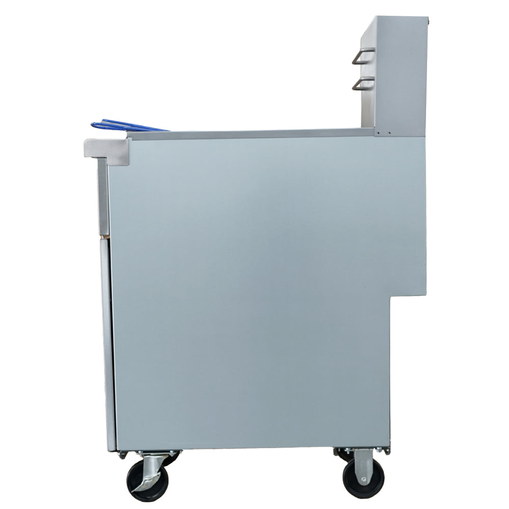 Standard Range SR-EF50-208-3 50lb electric floor fryer 208V 3 phase for high-capacity deep frying in restaurants cafes and commercial kitchens