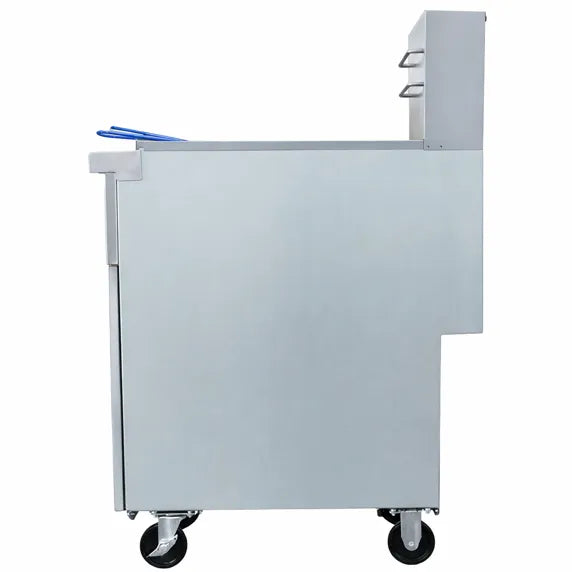 Standard Range SR-EF50-240-3 50 lb electric floor fryer, 240V 3 phase, built for commercial kitchens, restaurants, and foodservice operations. Delivers high-capacity frying, fast recovery time, and consistent cooking performance for demanding kitchen environments.
