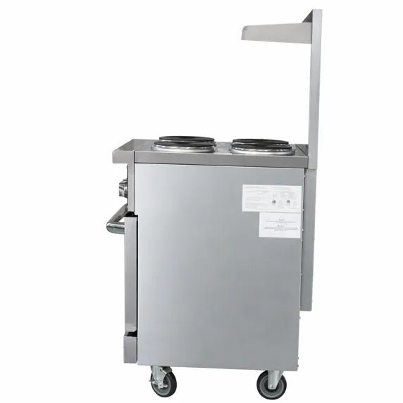 Standard Range SR-ER24-240 24” Electric Range with 4 burners and standard oven, powered by 240V single phase electricity. Ideal for commercial kitchens, restaurants, cafés, and foodservice operations requiring reliable cooking performance in a compact space.