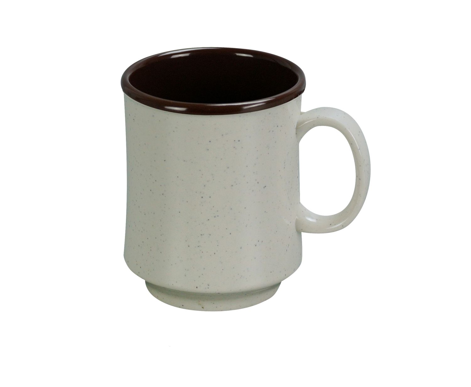 Yanco Two Tone Coffee Mug SS-908 offers a stylish and durable solution for serving hot or cold beverages in any food-service setting. With an 8 oz. capacity, this mug measures 3 inches in diameter and 3.75 inches in height, providing the perfect size for coffee, tea, cocoa, and more. Made from high-quality melamine, it combines the look of ceramic with the durability of break-resistant material, making it ideal for busy establishments. 