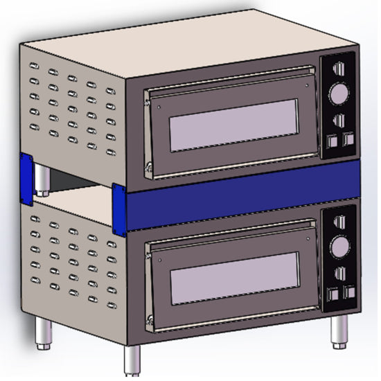 Cookline Stacking Kit for CPO Pizza Oven. Designed for secure stacking of pizza ovens, it maximizes kitchen space and efficiency. Durable and easy to install, this kit is ideal for commercial kitchens and pizzerias seeking to optimize their workflow.