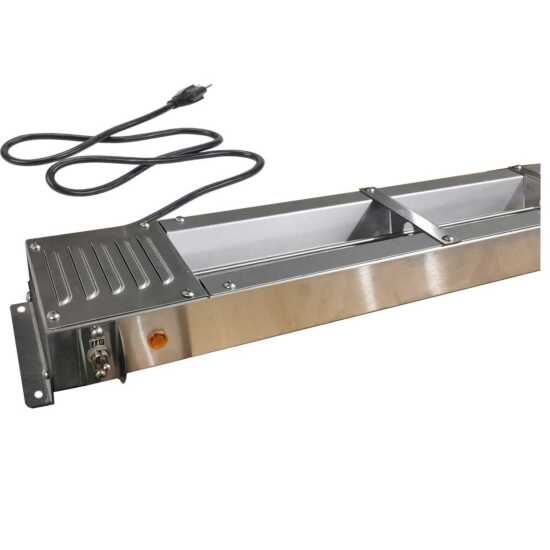 Prepline SW24 24" Strip Warmer with Support Chains, 120V, 500W - Provides consistent heat to keep food warm and ready to serve, ideal for restaurants, buffets, and catering applications.