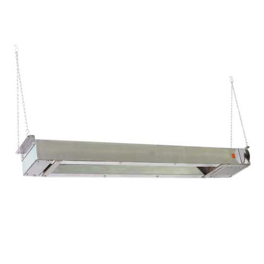 Prepline SW24 24" Strip Warmer with Support Chains, 120V, 500W - Provides consistent heat to keep food warm and ready to serve, ideal for restaurants, buffets, and catering applications.
