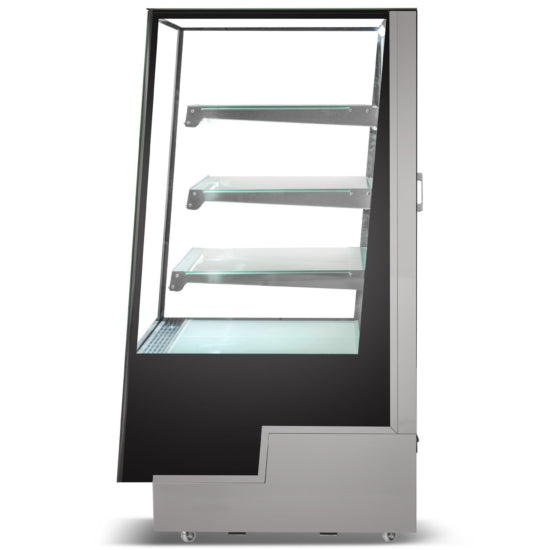 The Marchia TMB25 25-inch Refrigerated Bakery Display Case with straight glass, designed to showcase baked goods, pastries, and desserts while keeping them fresh and at the perfect temperature. Ideal for smaller bakeries, cafés, and delis.