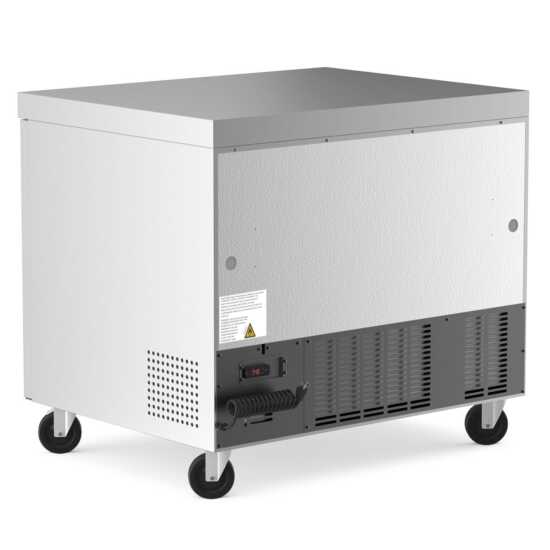The Coldline UC-36F is a 36-inch undercounter worktop freezer with a 9 cu. ft. capacity, perfect for kitchens to store frozen goods while providing a sturdy work surface for food preparation.