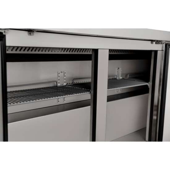 Coldline UCN-72R 72-inch narrow-depth undercounter worktop refrigerator, featuring a robust stainless steel build and ample storage capacity, designed for space-efficient refrigeration in commercial kitchens.