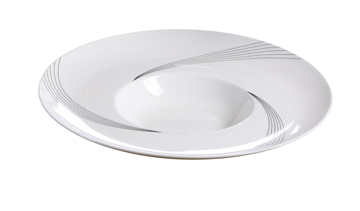 Yanco Dessert Plate UR-612 brings elegance and versatility to any dining setting. Crafted from high-quality porcelain with a smooth glazed finish, this plate is designed to withstand frequent use while maintaining its refined appearance. Its 12-inch size makes it ideal for serving fruits, ice cream, and other desserts. The sleek bone white color enhances presentation, making it a great addition to fine-dining restaurants, banquets, catered events, and hotels. 
