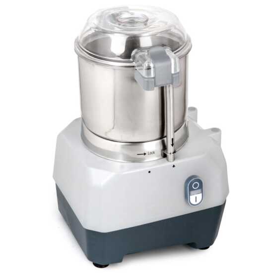 Prepline PCFP-5B combination food processor featuring a 5 Qt stainless steel bowl, continuous feed, 1 HP motor, and 4 versatile discs for efficient food preparation.