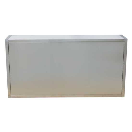 Prepline 15" x 60" stainless steel wall cabinet with a flat top, designed for efficient storage in commercial kitchens.