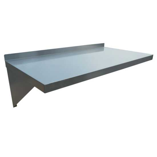 The Prepline PWS-1836 18" x 36" stainless steel wall-mount shelf provides a sturdy storage option for commercial kitchens, perfect for organizing equipment, supplies, and ingredients while optimizing workspace.