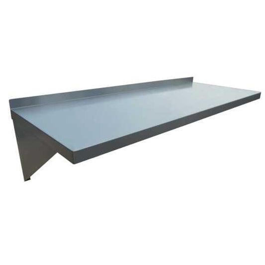 he Prepline PWS-1848 18" x 48" stainless steel wall-mount shelf is designed for commercial kitchens, offering robust storage for equipment, supplies, and ingredients while enhancing workspace efficiency.